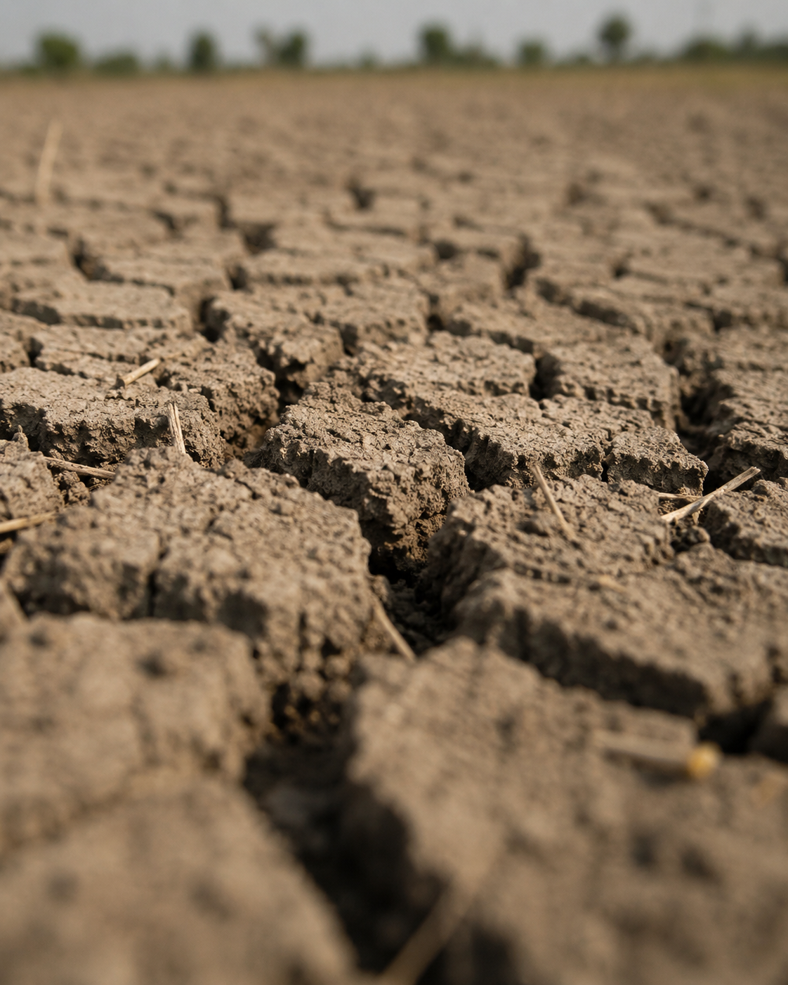 Hard, tired soil